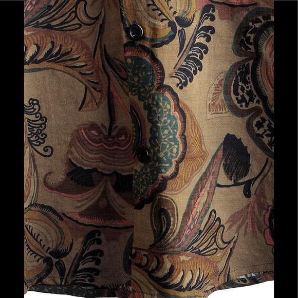 BRAND NEW MENS SHORT SLEEVE BOHEMIAN PRINT SUMMER SHIRT NWT - Picture 5 of 7